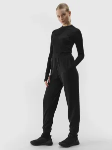 Dámske teplákové nohavice typu jogger s prísadou modalu - čierne