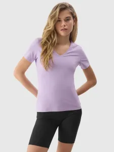 Dámske tričko z organickej bavlny bez potlače - fialové