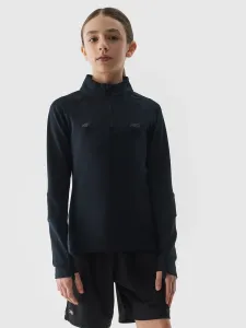 Detské futbalové tričko s dlhým rukávom 4F x Robert Lewandowski - čierne