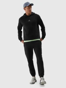 Pánske teplákové nohavice typu jogger z organickej bavlny - čierne #9068120