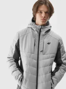 Pánska zatepľovacia lyžiarska bunda so syntetickou výplňou - šedá #8161007