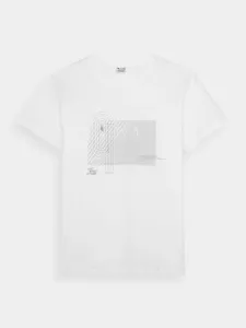 Pánske regular tričko s potlačou - biele