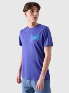 Pánske regular tričko s potlačou - fialové