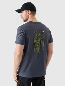 Pánske regular tričko s potlačou - šedé