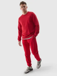 Pánske teplákové nohavice typu jogger - červené #9009023