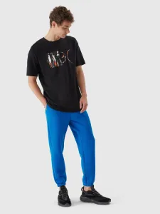Pánske teplákové nohavice typu jogger - modré #7952545