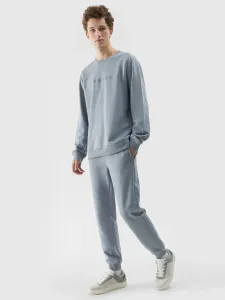 Pánske teplákové nohavice typu jogger - šedé #9493363