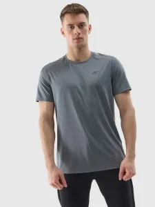 Pánske tréningové regular tričko z recyklovaných materiálov - šedé