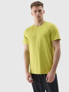 Pánske tréningové regular tričko z recyklovaných materiálov - šťavnato zelené