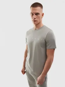 Pánske regular tričko s potlačou z organickej bavlny - šedé