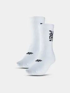 Pánske casual ponožky nad členok 4F x Robert Lewandowski - biele