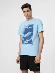 4F MEN'S T-SHIRT Pánske tričko, svetlomodrá, veľkosť L