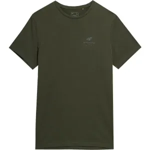 4F T-SHIRT Pánske tričko, khaki, veľkosť XXL