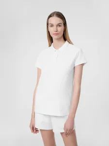 4F WOMEN'S T-SHIRT Dámske tričko s golierom, biela, veľkosť #4803723