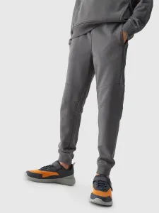 Chlapčenské teplákové nohavice typu jogger - šedé #9018968