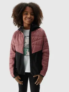 Dievčenská trekingová bunda s membránou 5 000 - ružová