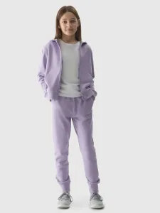Dievčenské teplákové nohavice typu jogger - fialové #9295584