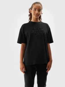Dievčenské tričko s potlačou - čierne #8096193