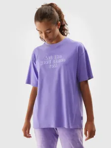 Dievčenské tričko s potlačou - fialové #8096192