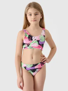 Dievčenské trojdielne plavky (top + tričko s dlhým rukávom) - viacfarebné