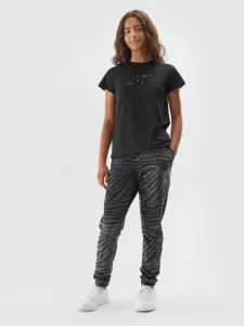 Dievčenské velúrové nohavice typu jogger - viacfarebné #8161010