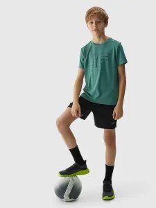 Chlapčenské rýchloschnúce športové šortky - čierne #8910290