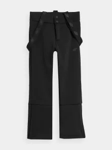 Dievčenské lyžiarske softshellové nohavice s membránou 5000 - čierne #7996747
