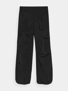 Dievčenské nohavice typu parachute jogger - čierne