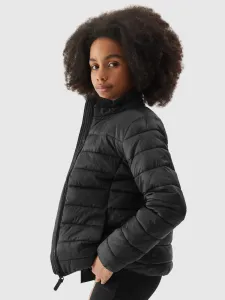 Dievčenská zatepľovacia bunda s recyklovanou výplňou - čierna