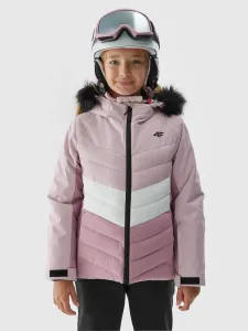 Dievčenská lyžiarska bunda s membránou 10000 - ružová