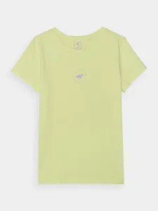Dievčenské tričko z organickej bavlny - vápno