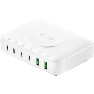 4smarts 7in1 GaN Charging Station 100 W with Wireless white