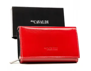 Veľká, kožená dámska peňaženka s RFID systémom — 4U Cavaldi #9182588