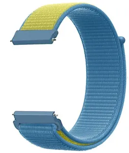 4wrist Provlékací řemínek pro Garmin 22 mm - Blue/Yellow