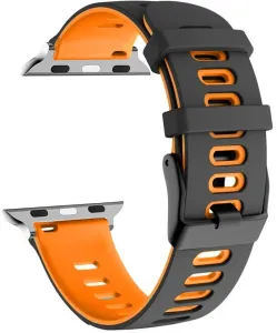 4wrist Silikonový řemínek pro Apple Watch - Black/Orange 38/40/41 mm