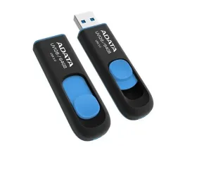 ADATA Flash 256GB UV128, USB 3.1 Dash Drive (R:90/W:40 MB/s) čierna/modrá