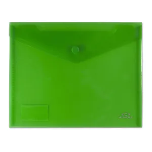 Obal na dokumenty A5 so zapínaním, transparentná zelená