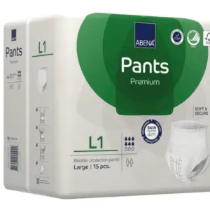 ABENA Pants Premium L1 navliekacie plienkové nohavičky, boky 100-140 cm, savosť 1400 ml, 1x15 ks #1812531