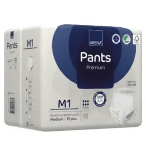 ABENA Pants Premium M1 navliekacie plienkové nohavičky, boky 80-110 cm, savosť 1400 ml, 1x15 ks #1812533