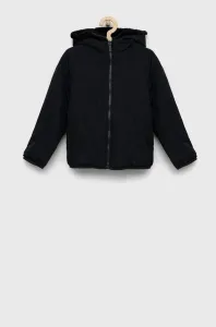 Detská obojstranná bunda Abercrombie & Fitch čierna farba, #8899917