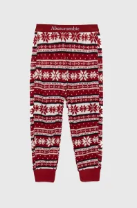 Detské pyžamové nohavice Abercrombie & Fitch bordová farba, vzorovaná