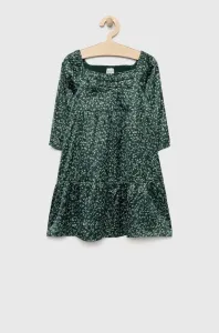 Dievčenské šaty Abercrombie & Fitch zelená farba, midi, áčkový strih #9452932