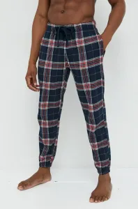 Pyžamové nohavice Abercrombie & Fitch pánske, tmavomodrá farba, vzorovaná #5965630
