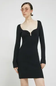 Šaty Abercrombie & Fitch čierna farba, mini, priliehavá #2580277