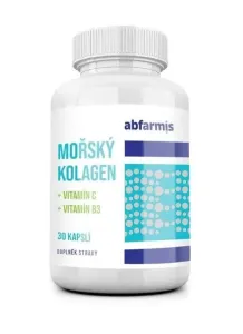 Abfarmis Morský kolagén + vitamín C + vitamín B3, 30 kapsúl