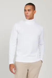 AC&Co / Altınyıldız Classics Men's Ecru Standard Fit Regular Cut Full Turtleneck Knitwear Sweater