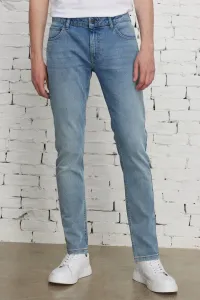AC&Co / Altınyıldız Classics Men's Blue Extra Slim Fit Slim Fit Cotton Riss Jean Denim Trousers #8856302