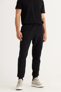 AC&Co / Altınyıldız Classics Men's Black Standard Fit Regular Cut 3 Thread Yarn Inner Fleece Cotton Comfortable Sweatpants