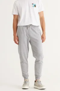 AC&Co / Altınyıldız Classics Men's Gray Melange Standard Fit Regular Cut Side Pocket Comfortable Cotton Sweatpants