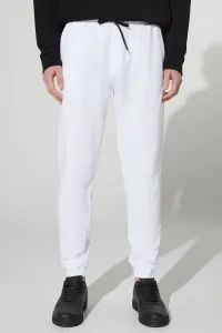 AC&Co / Altınyıldız Classics Men's White Standard Fit Normal Cut, Pocket Comfort Cotton Sweatpants